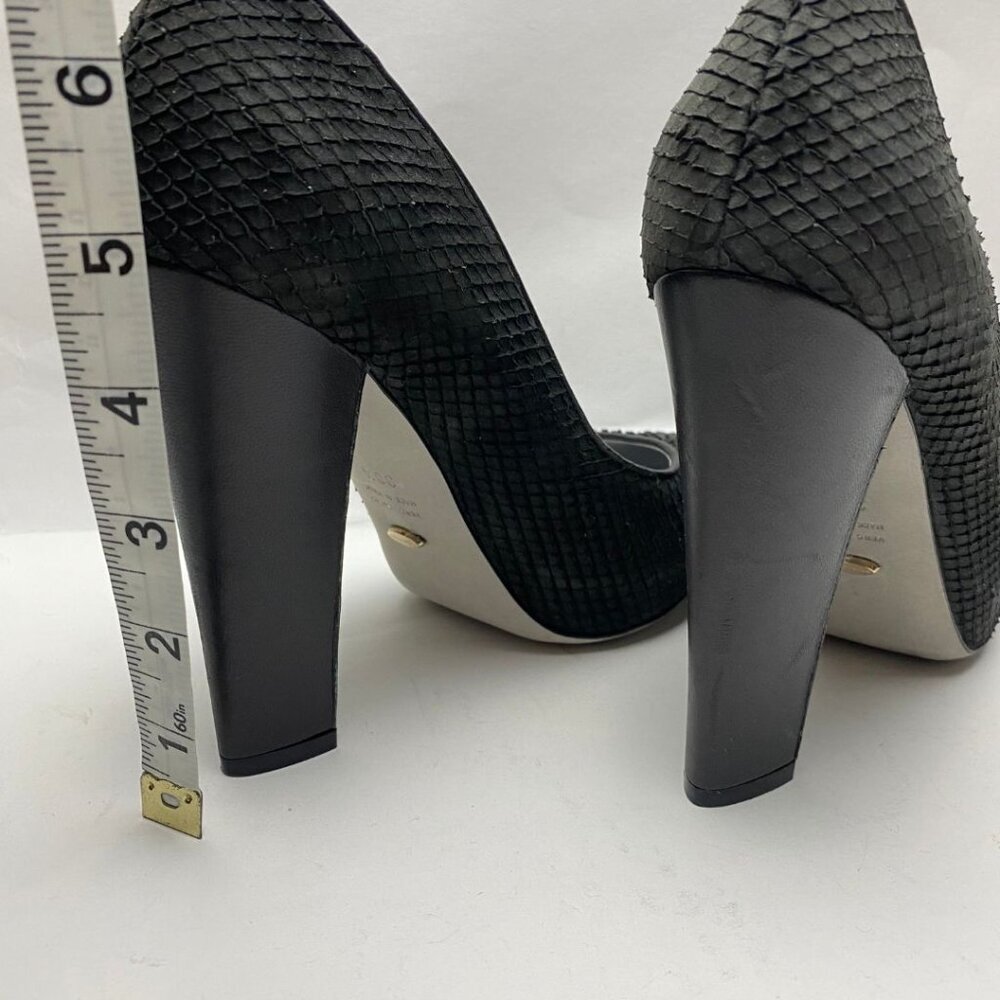 SERGIO ROSSI Black Snakeskin Pumps Size 38.5 - Picture 4 of 9